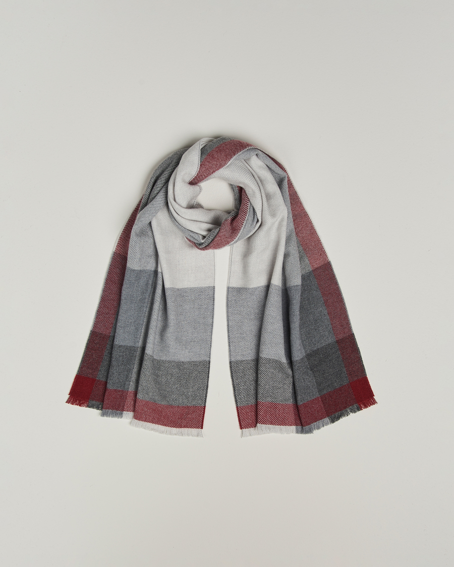 Herren | Schals | Brunello Cucinelli | Wool/Cashmere Scarf Grey/Burgundy