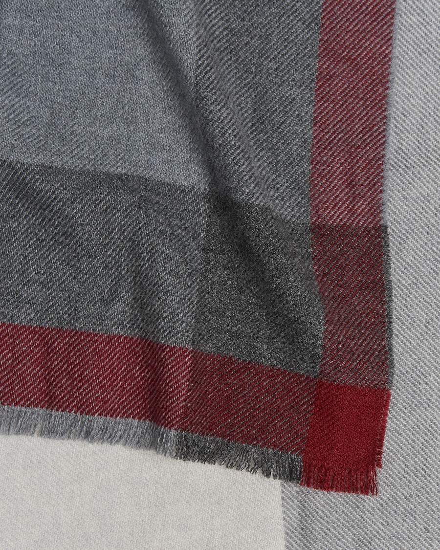 Herren | Schals | Brunello Cucinelli | Wool/Cashmere Scarf Grey/Burgundy