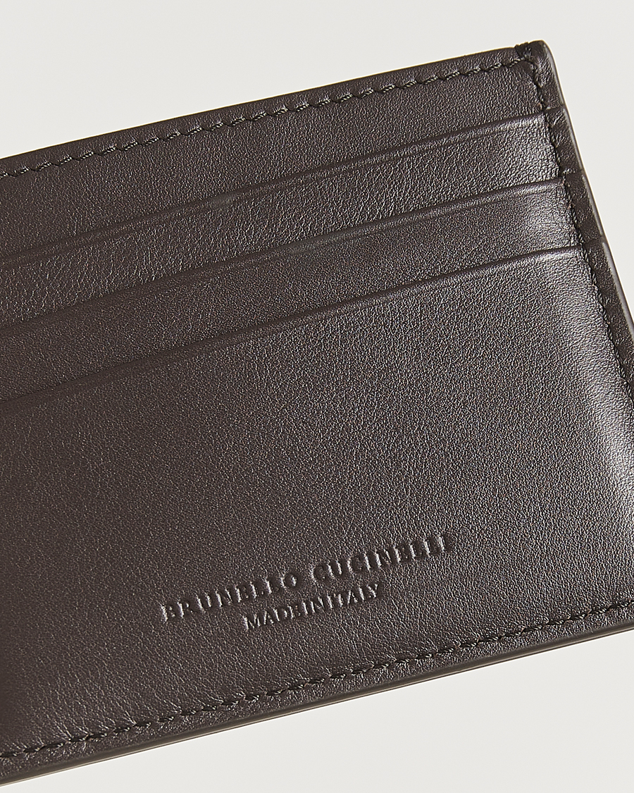 Herren | Geldbörsen | Brunello Cucinelli | Leather Cardholder Dark Brown Calf