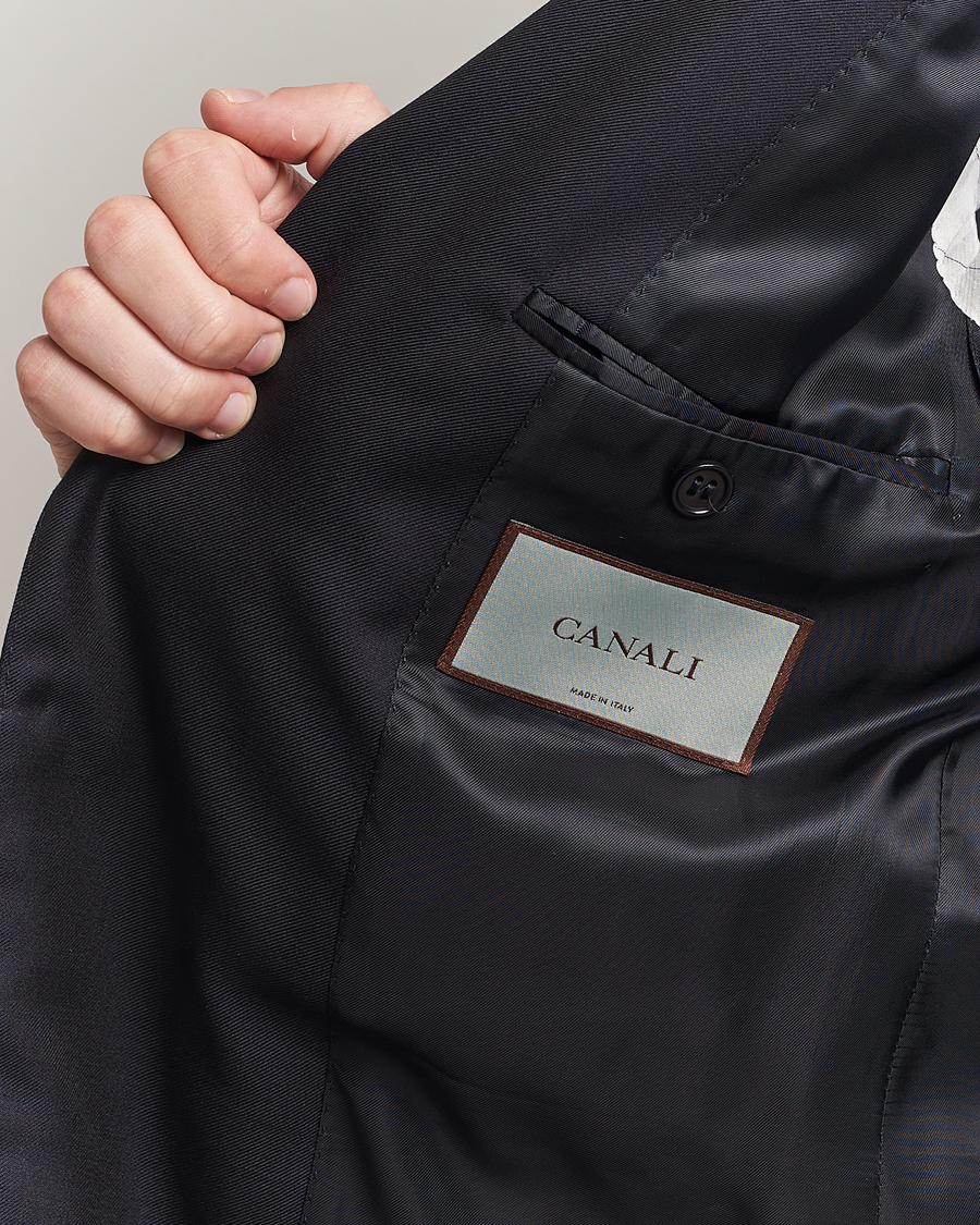 Herren | Anzüge | Canali | Capri Wool 130s Suit Dark Blue