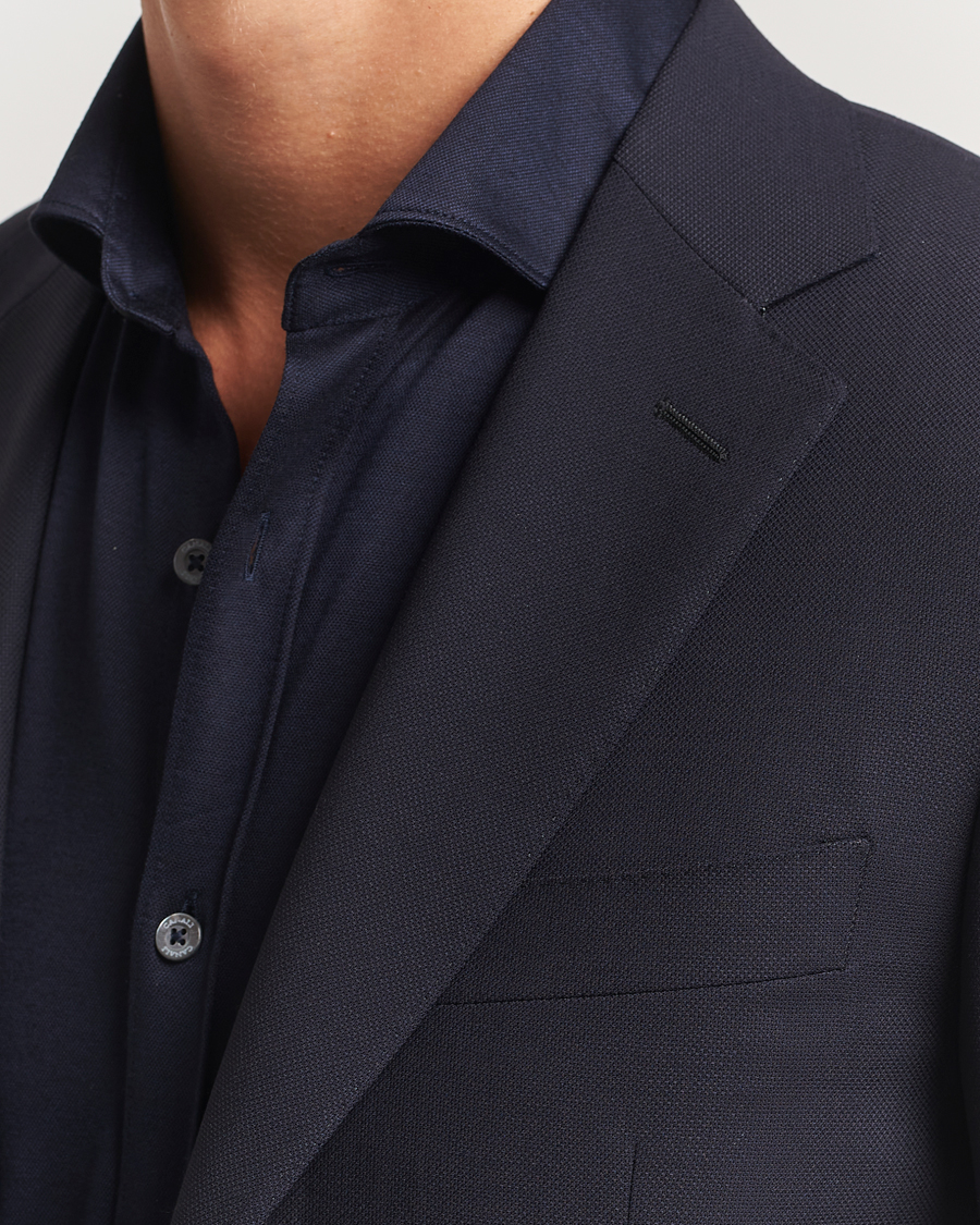 Herren | Sakkos | Canali | Travel Wool Blazer Navy