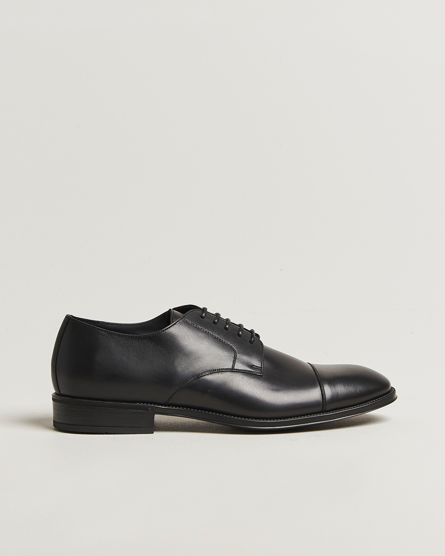Herren | Derby | Canali | Cap Toe Derby Black Calf