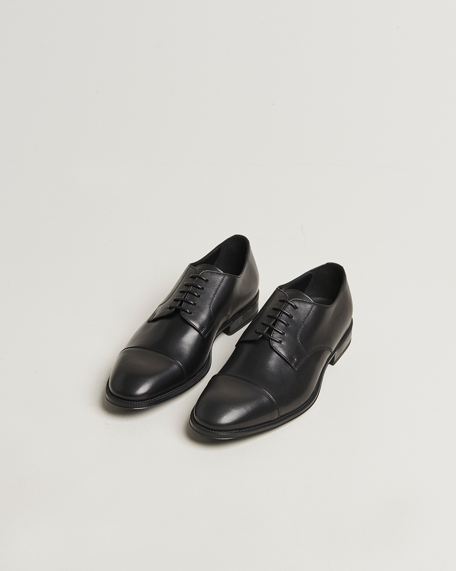 Herren | Derby | Canali | Cap Toe Derby Black Calf