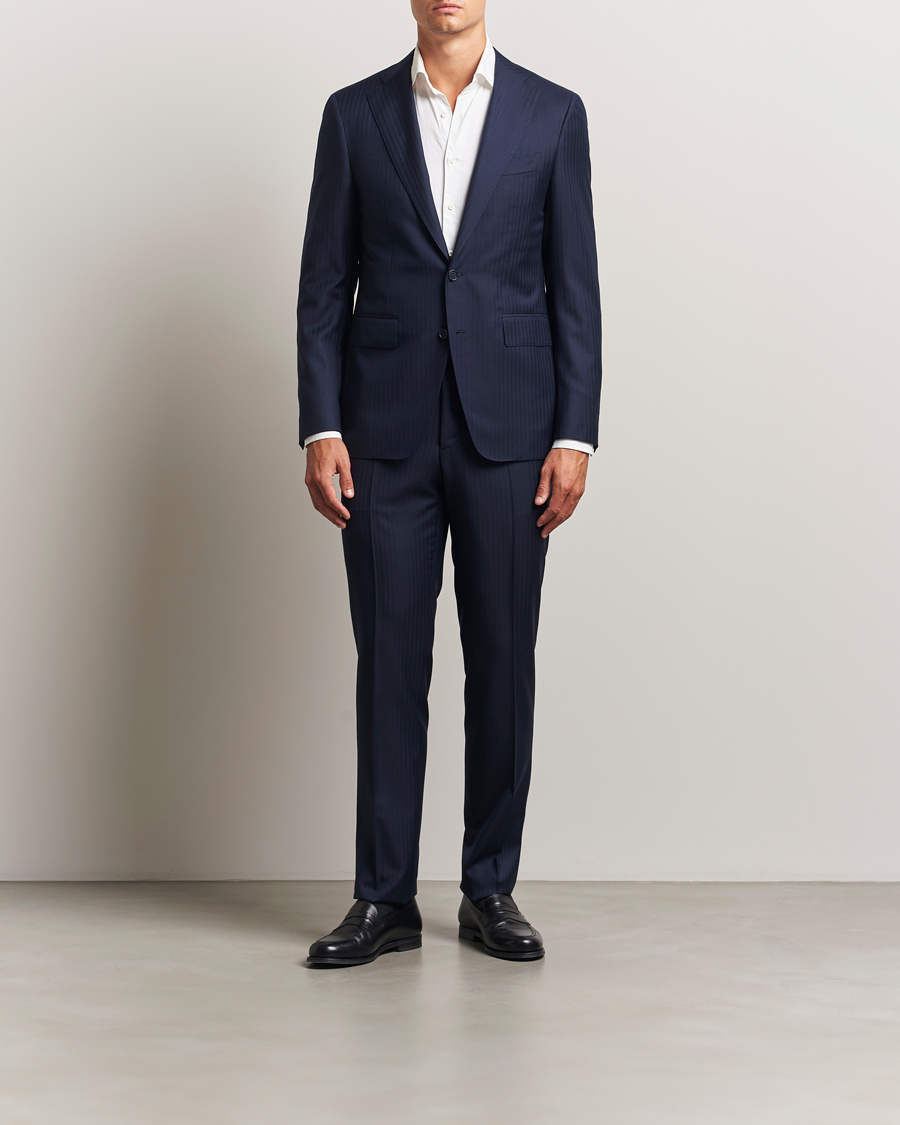 Herren | Anzüge | Canali | Capri Wool Suit Navy