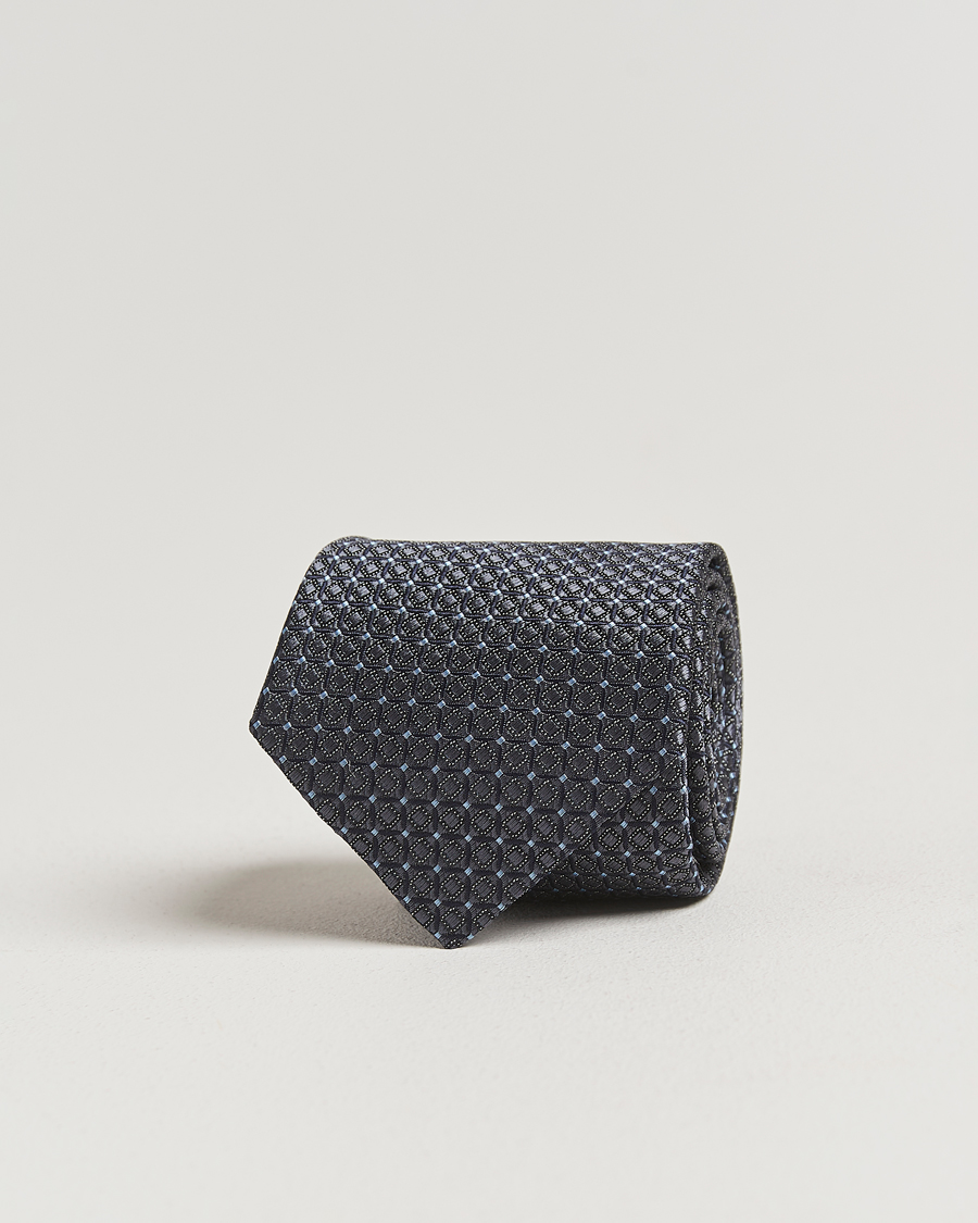 Herren | Krawatten | Canali | Jacquard Silk Tie Navy