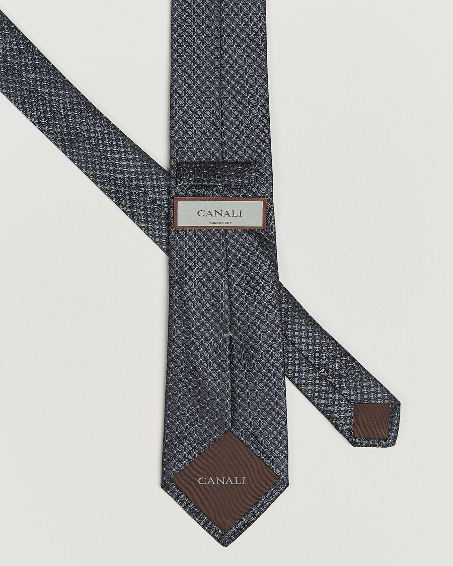 Herren | Krawatten | Canali | Jacquard Silk Tie Navy