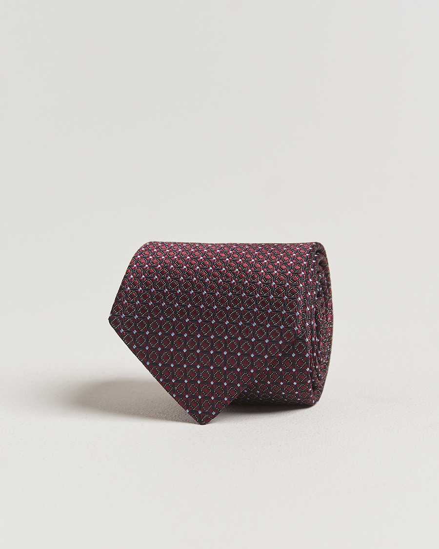 Herren | Krawatten | Canali | Jacquard Silk Tie Burgundy