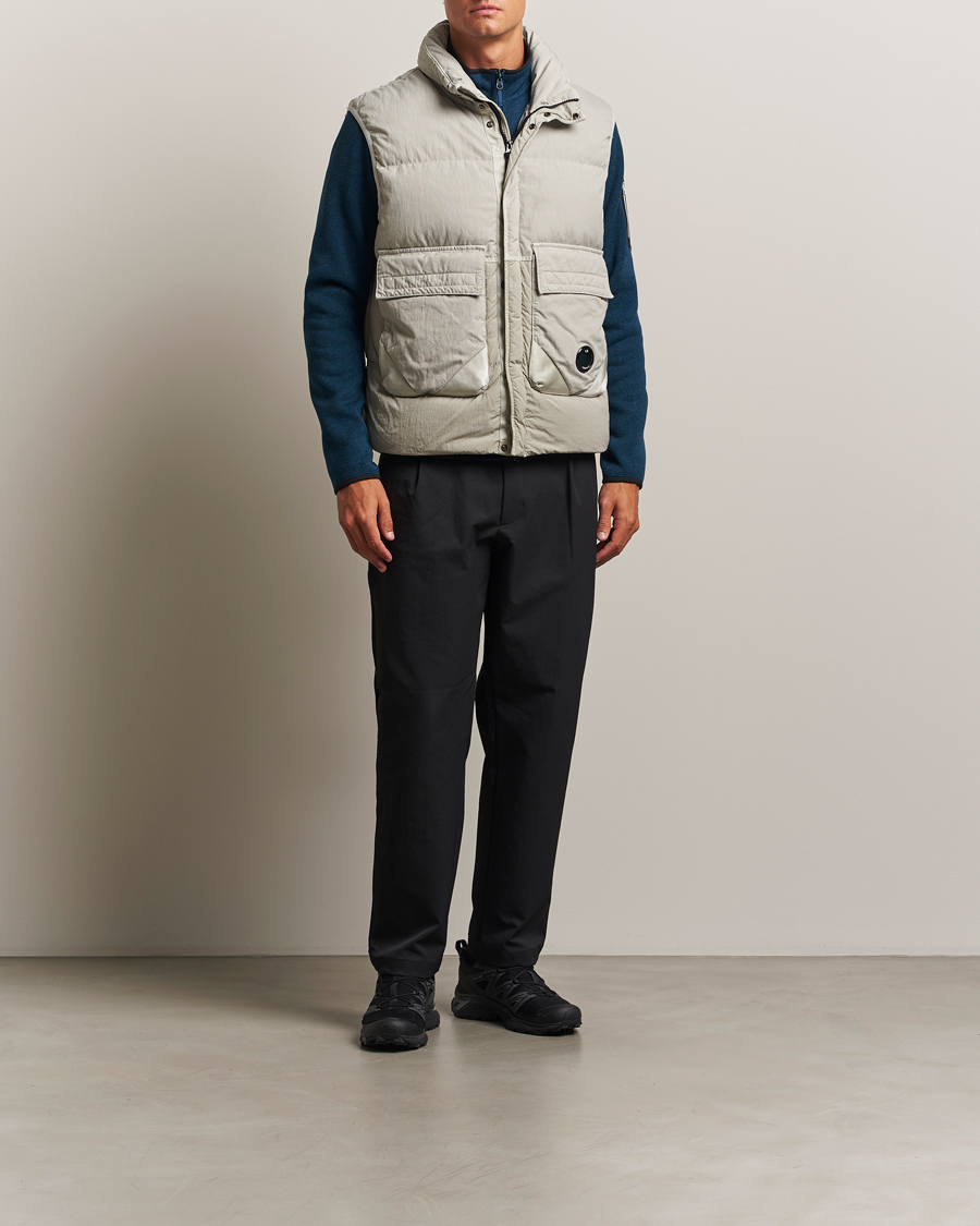Herren | Westen | C.P. Company | Eco Chrome Mixed Down Vest Light Grey