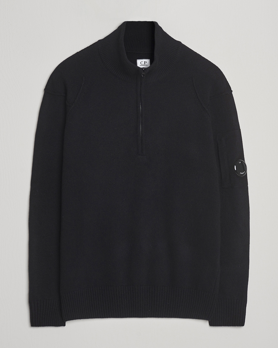Herren | Pullover | C.P. Company | Knitted Lambswool Half-Zip Black