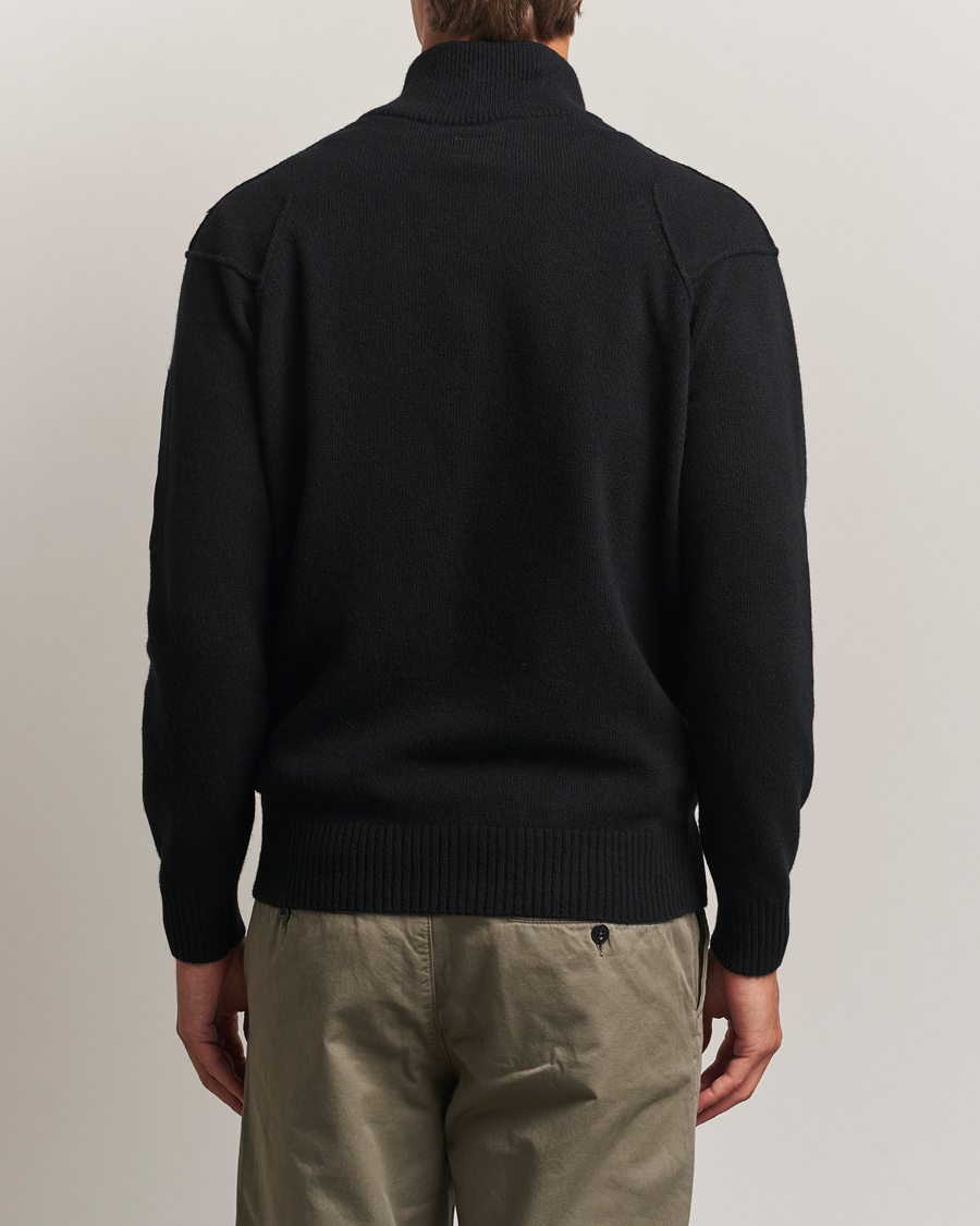 Herren | Pullover | C.P. Company | Knitted Lambswool Half-Zip Black