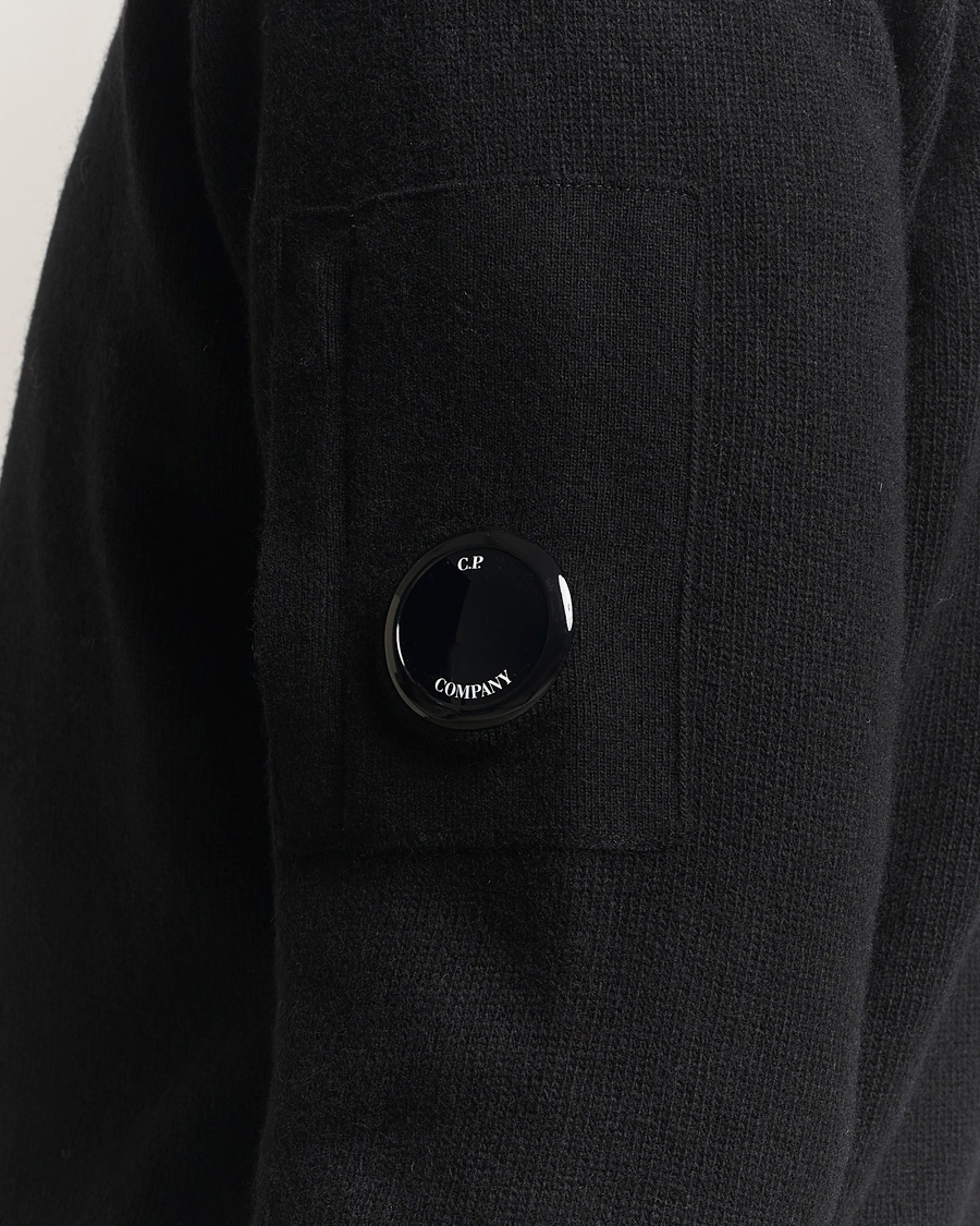 Herren | Pullover | C.P. Company | Knitted Lambswool Half-Zip Black