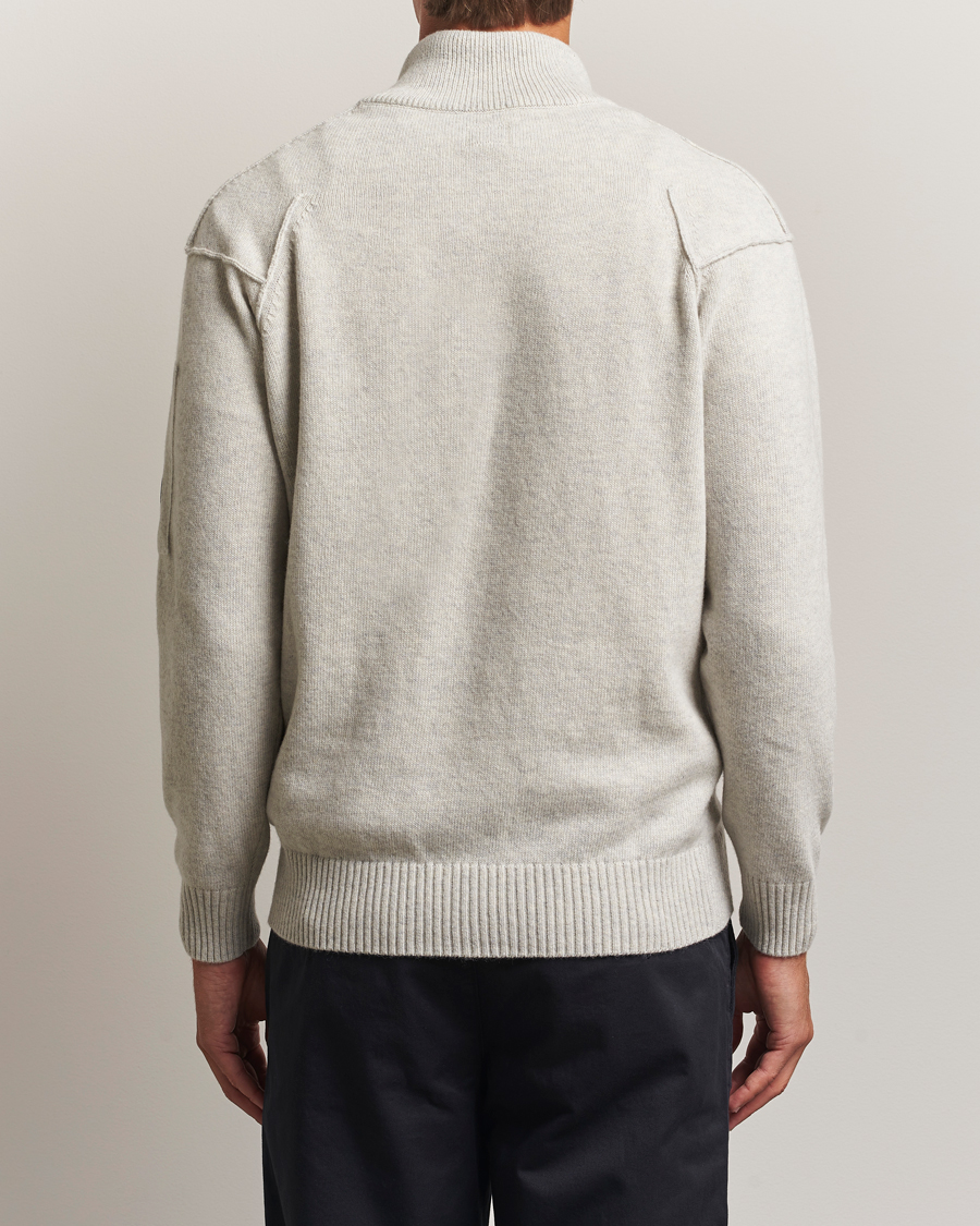 Herren | Pullover | C.P. Company | Knitted Lambswool Half-Zip Light Grey