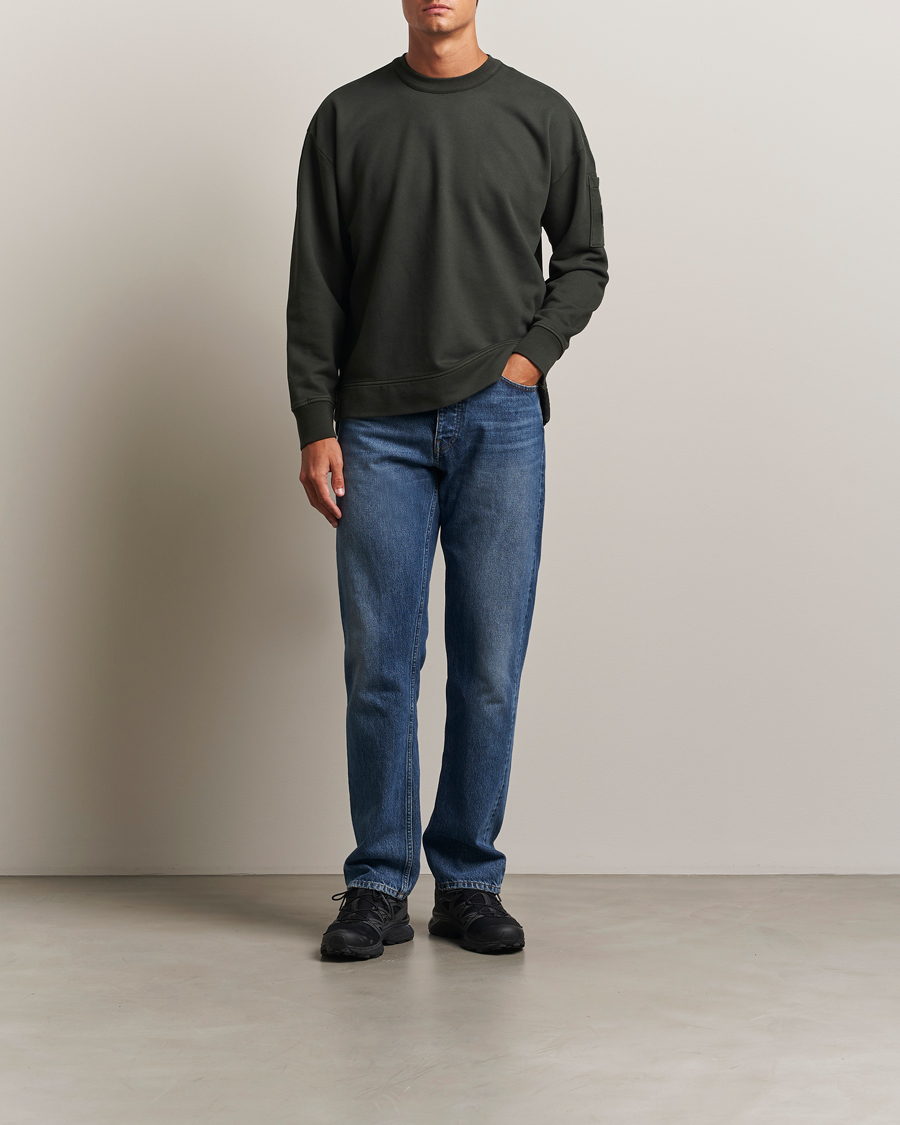 Herren | Pullover | C.P. Company | Brushed Emerized Fleece Lens Sweatshirt Dark Green