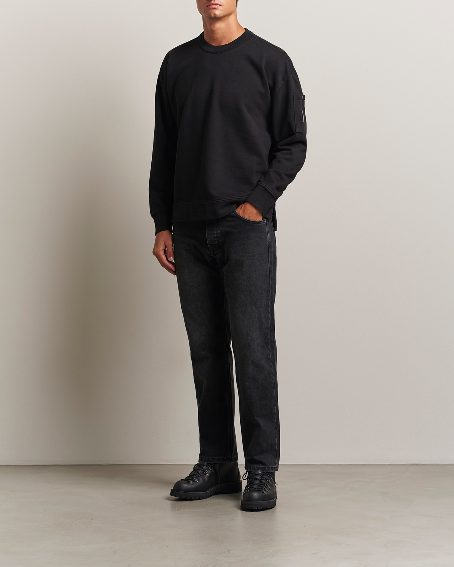 Herren | Pullover | C.P. Company | Brushed Emerized Fleece Lens Sweatshirt Black