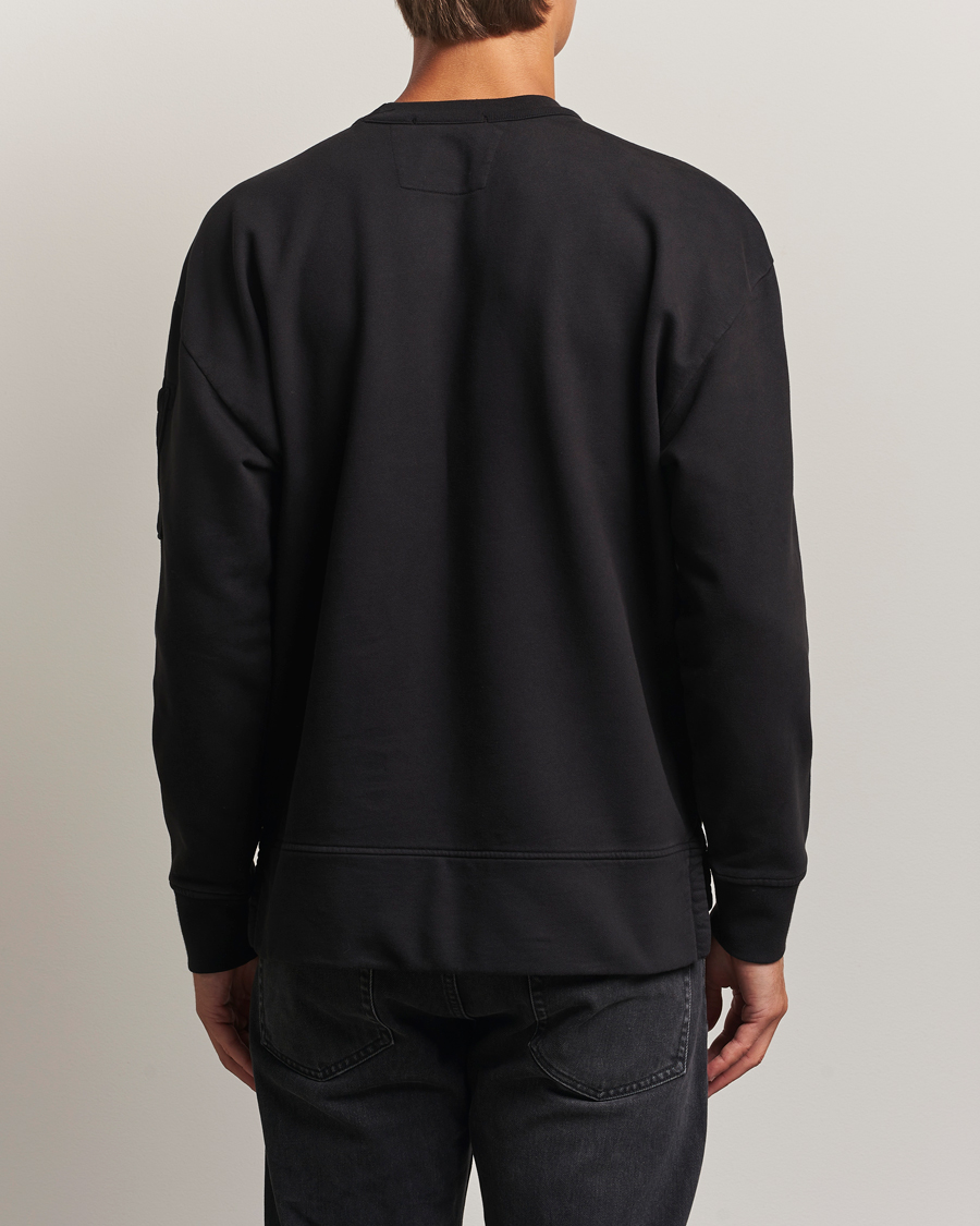 Herren | Pullover | C.P. Company | Brushed Emerized Fleece Lens Sweatshirt Black