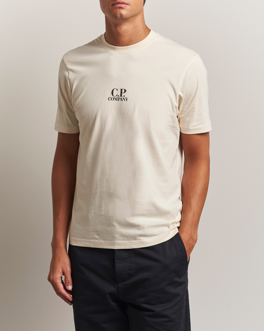 Herren | T-Shirts | C.P. Company | Jersey Back Logo T-Shirt Cream