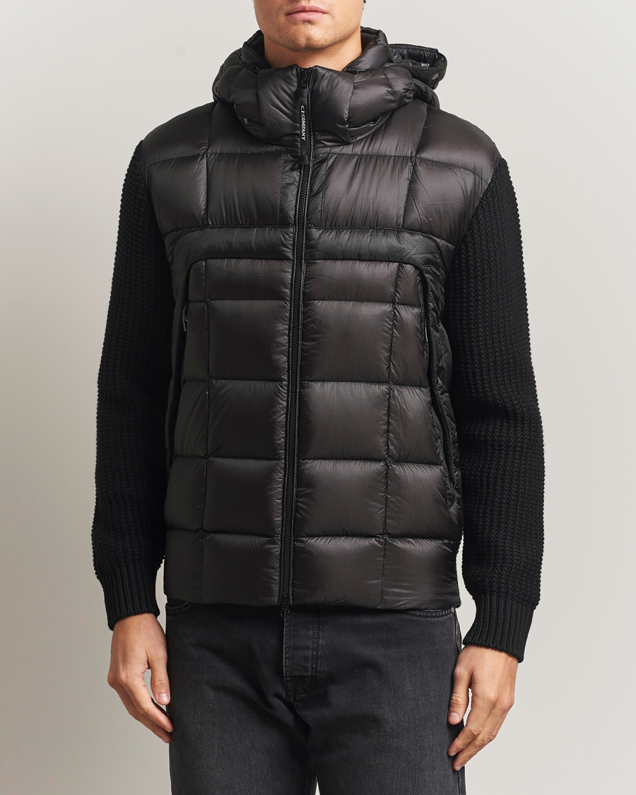 Herren | Jacken | C.P. Company | Merino Wool Padded Hybrid Hood Jacket Black
