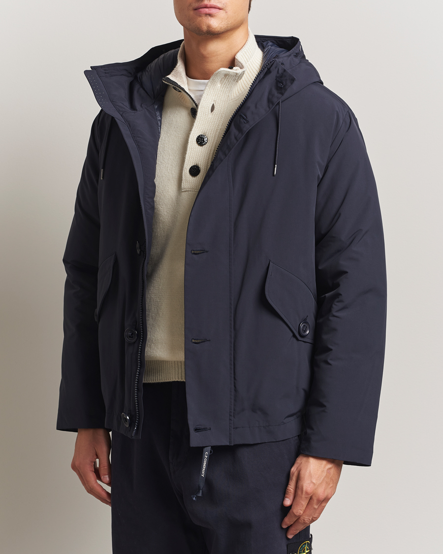 Herren | Jacken | C.P. Company | Micro M Recycled Padded Hood Jacket Navy