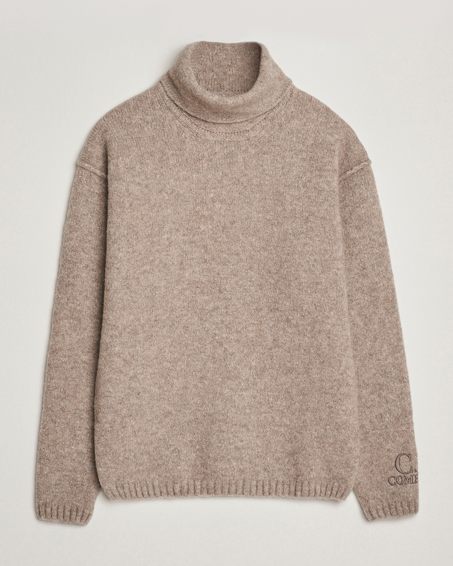 Herren | Pullover | C.P. Company | Merino Extra Fine Knitted Polo Taupe