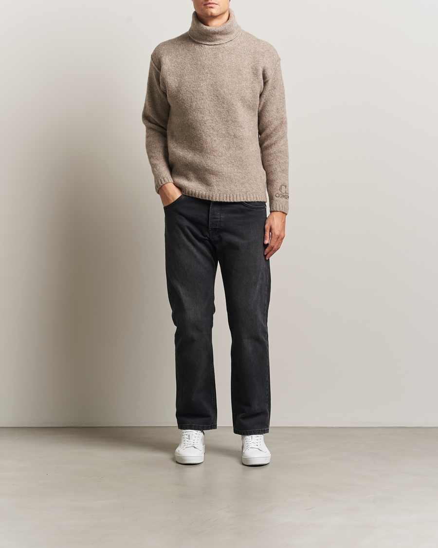 Herren | Pullover | C.P. Company | Merino Extra Fine Knitted Polo Taupe