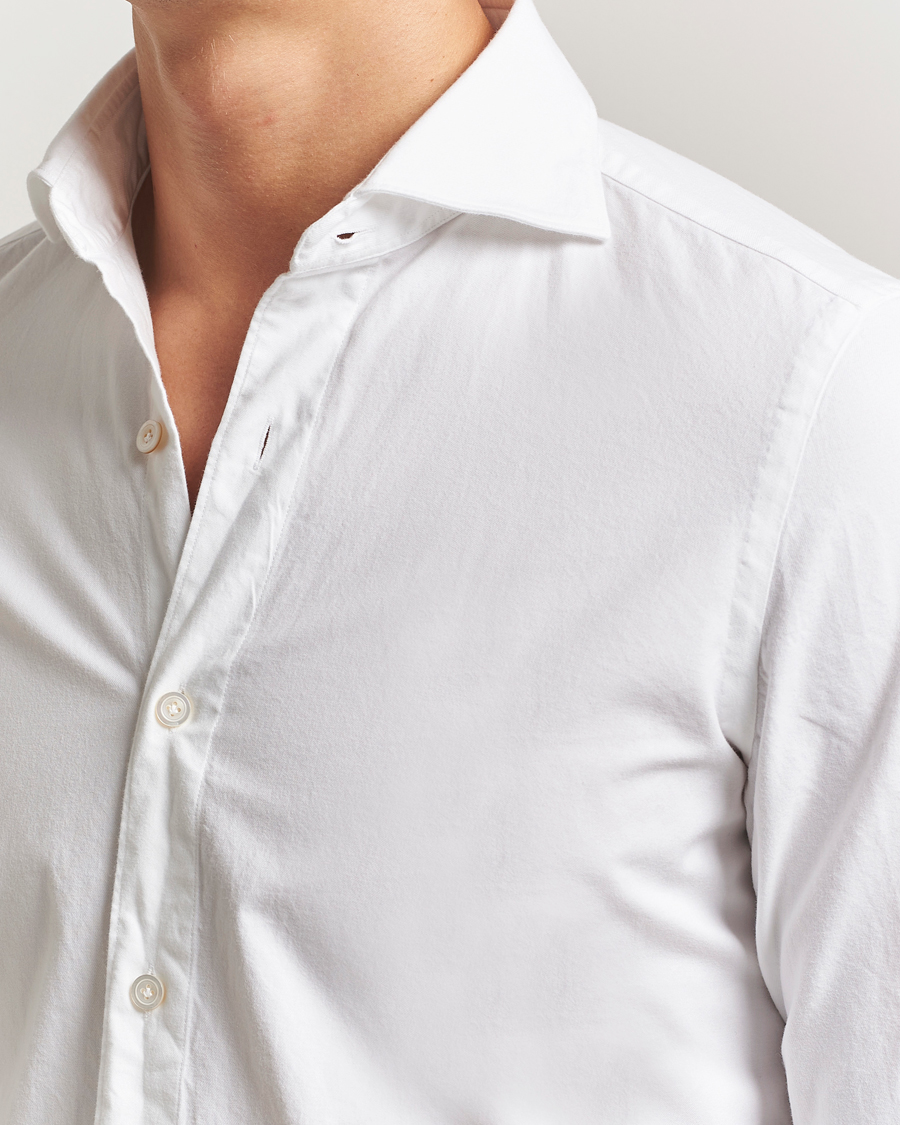 Herren | Hemden | Finamore Napoli | Gaeta Flannel Sport Shirt White