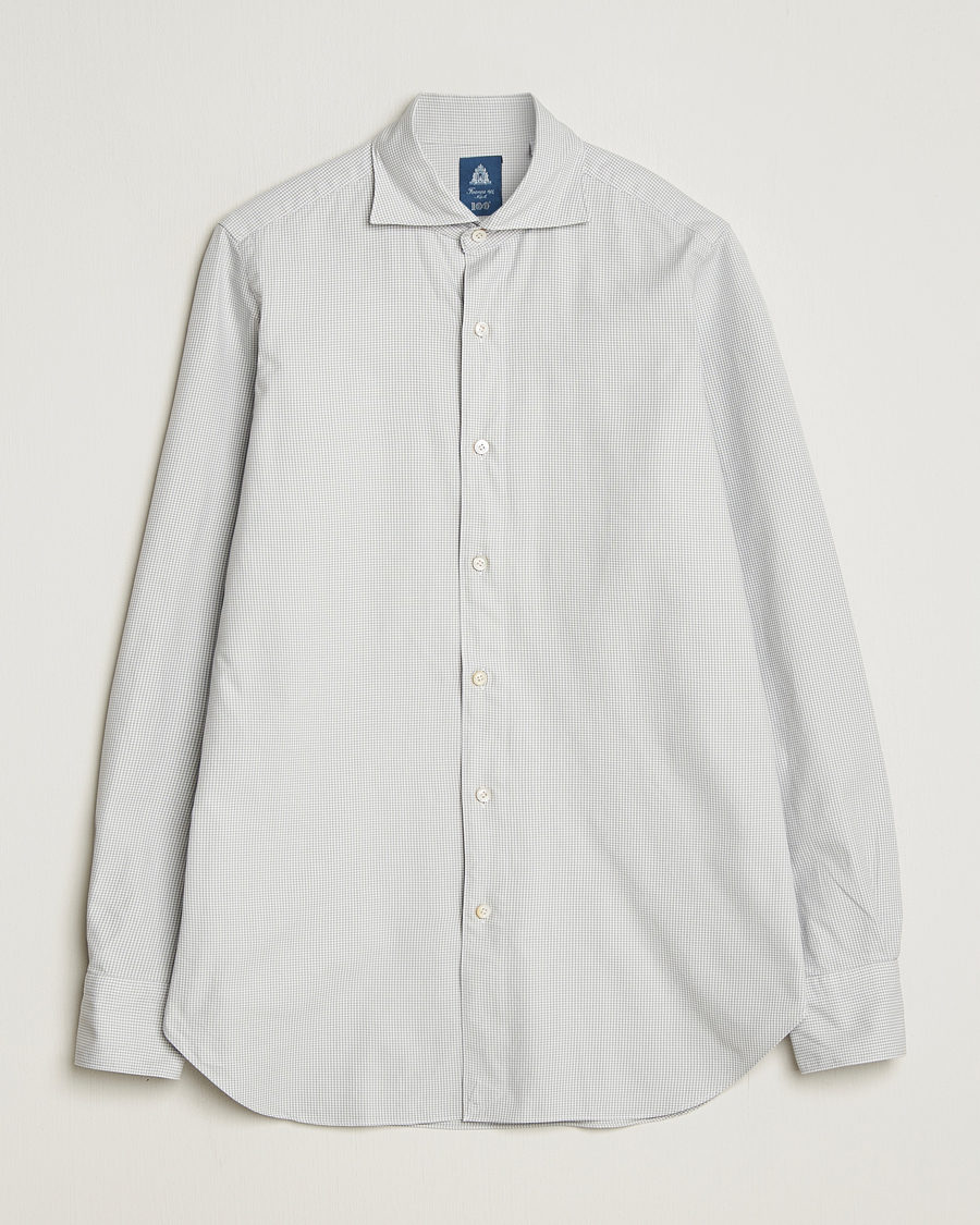 Herren | Hemden | Finamore Napoli | Gaeta Flannel Sport Shirt Light Grey