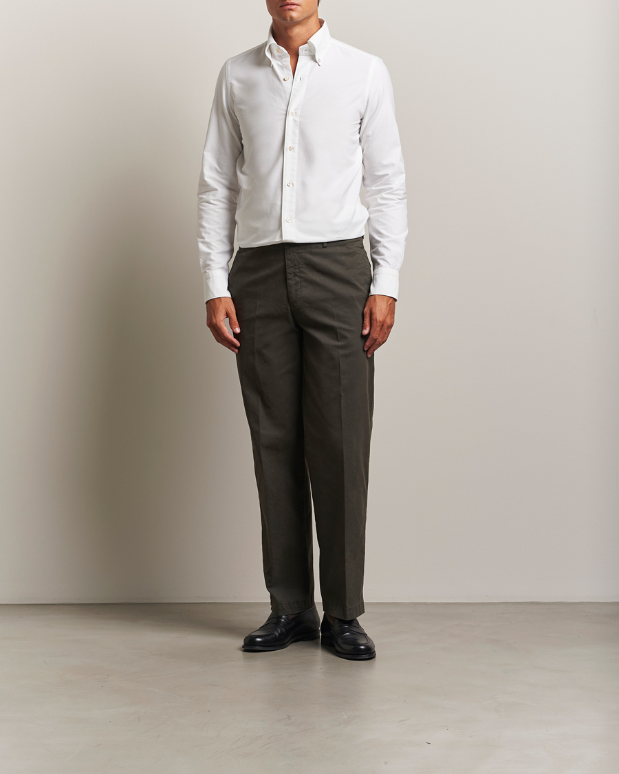 Herren | Hemden | Finamore Napoli | Gaeta Oxford Button Down Shirt White