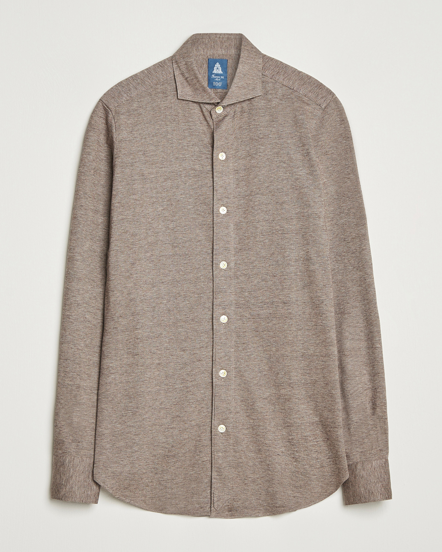 Herren | Hemden | Finamore Napoli | Cotton/Cashmere Jersey Polo Beige