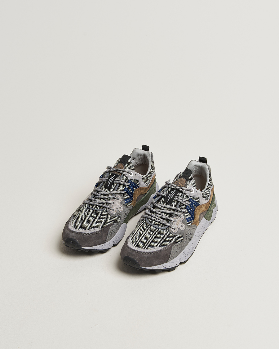 Herren | Sneaker | Flower Mountain | Yamano 3 Suede/Tweed Wool Sneaker Grey
