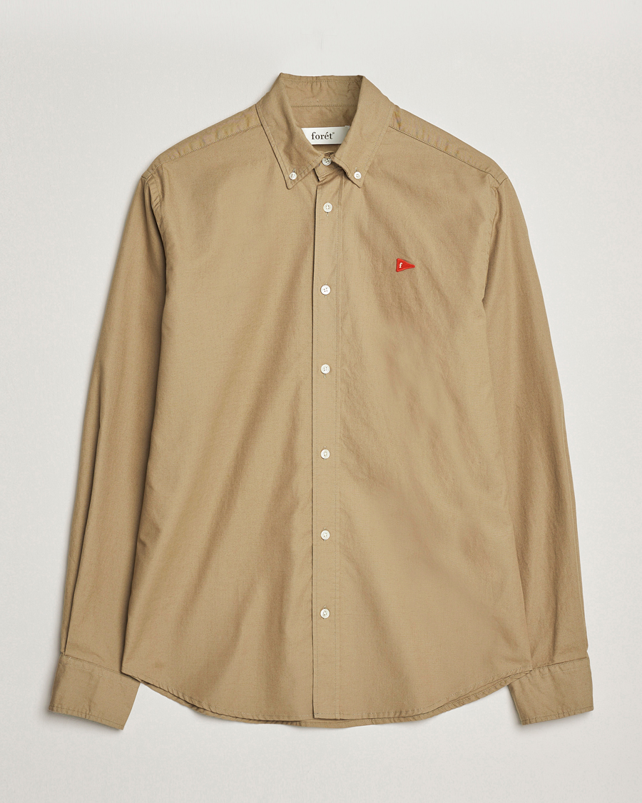 Herren | Hemden | Forét | Flag Regular Fit Oxford Shirt Khaki