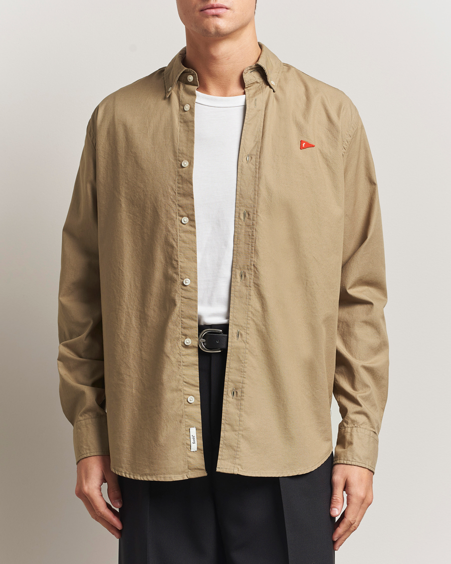 Herren | Hemden | Forét | Flag Regular Fit Oxford Shirt Khaki