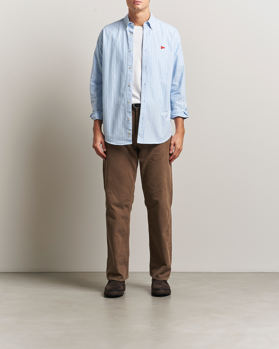 Herren | Hemden | Forét | Flag Regular Fit Oxford Shirt Light Blue Stripe