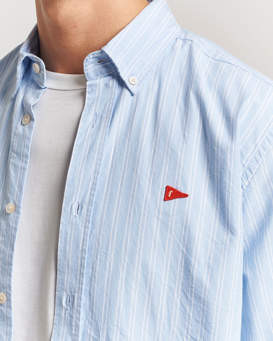 Herren | Hemden | Forét | Flag Regular Fit Oxford Shirt Light Blue Stripe