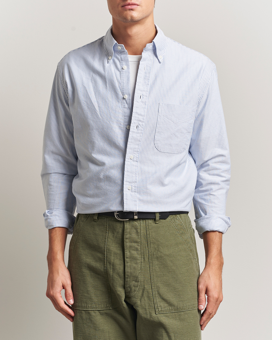 Herren | Hemden | Gitman Vintage | Oxford Button Down Shirt Light Blue Stripe