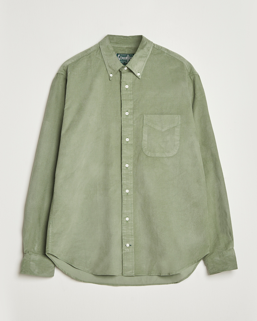 Herren | Hemden | Gitman Vintage | Corduroy Button Down Shirt Sage