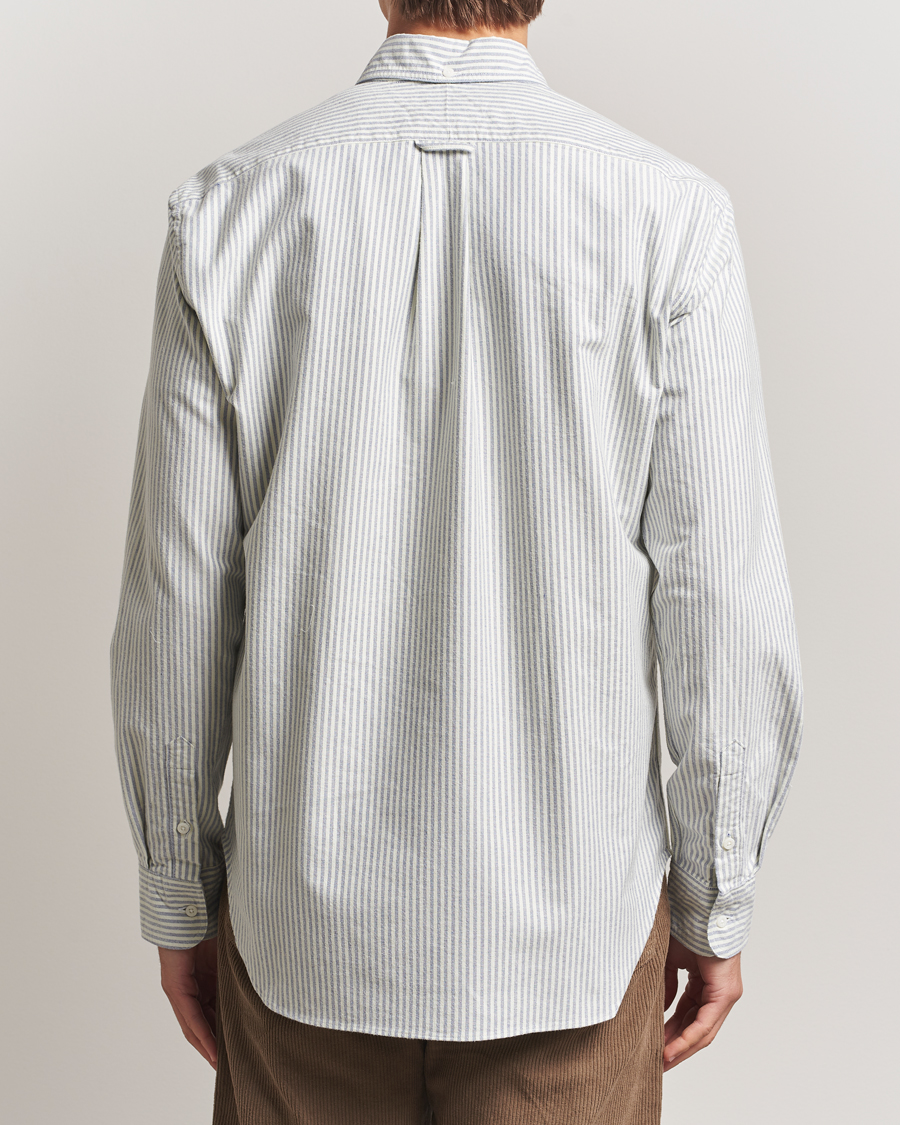 Herren | Hemden | Gitman Vintage | Brushed Oxford Button Down Shirt Blue Stripe