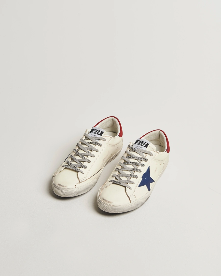 Herren | Sneaker | Golden Goose | Super-Star Sneakers White/Blue/Red