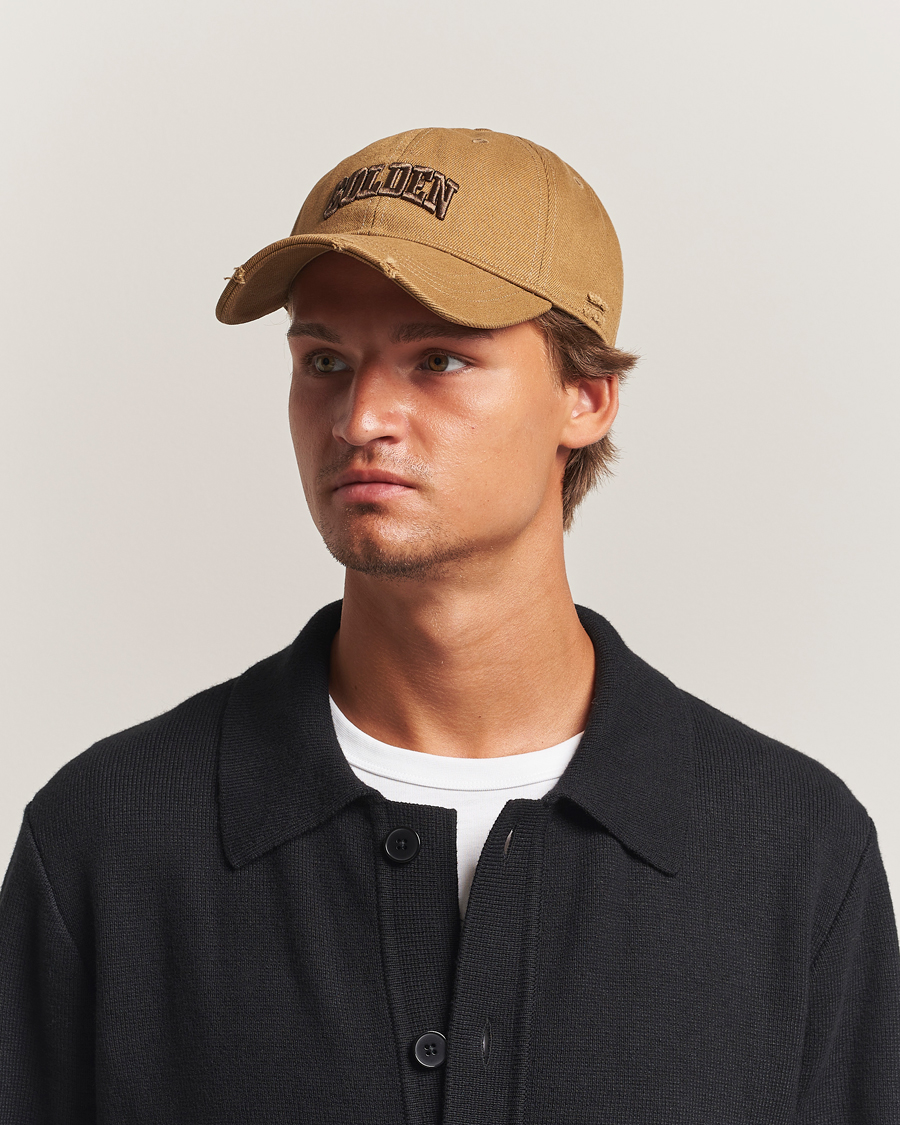 Herren | Hüte & Mützen | Golden Goose | Embroidered Cotton Cap Beige