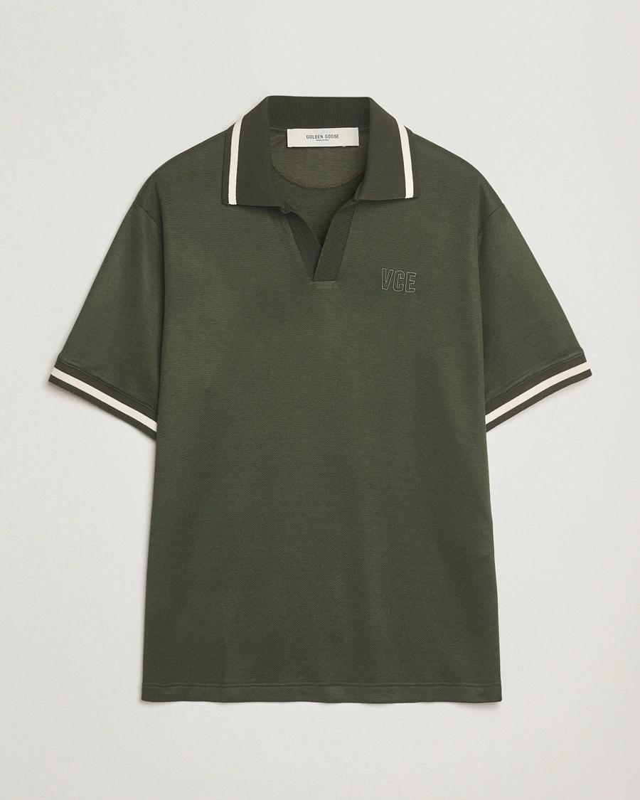 Herren | Poloshirts | Golden Goose | Micro Piquet Knit Polo Grape Leaf