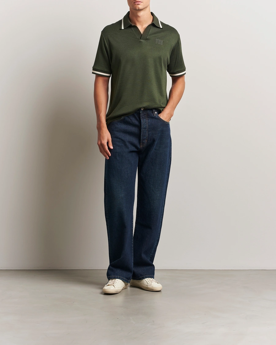 Herren | Poloshirts | Golden Goose | Micro Piquet Knit Polo Grape Leaf