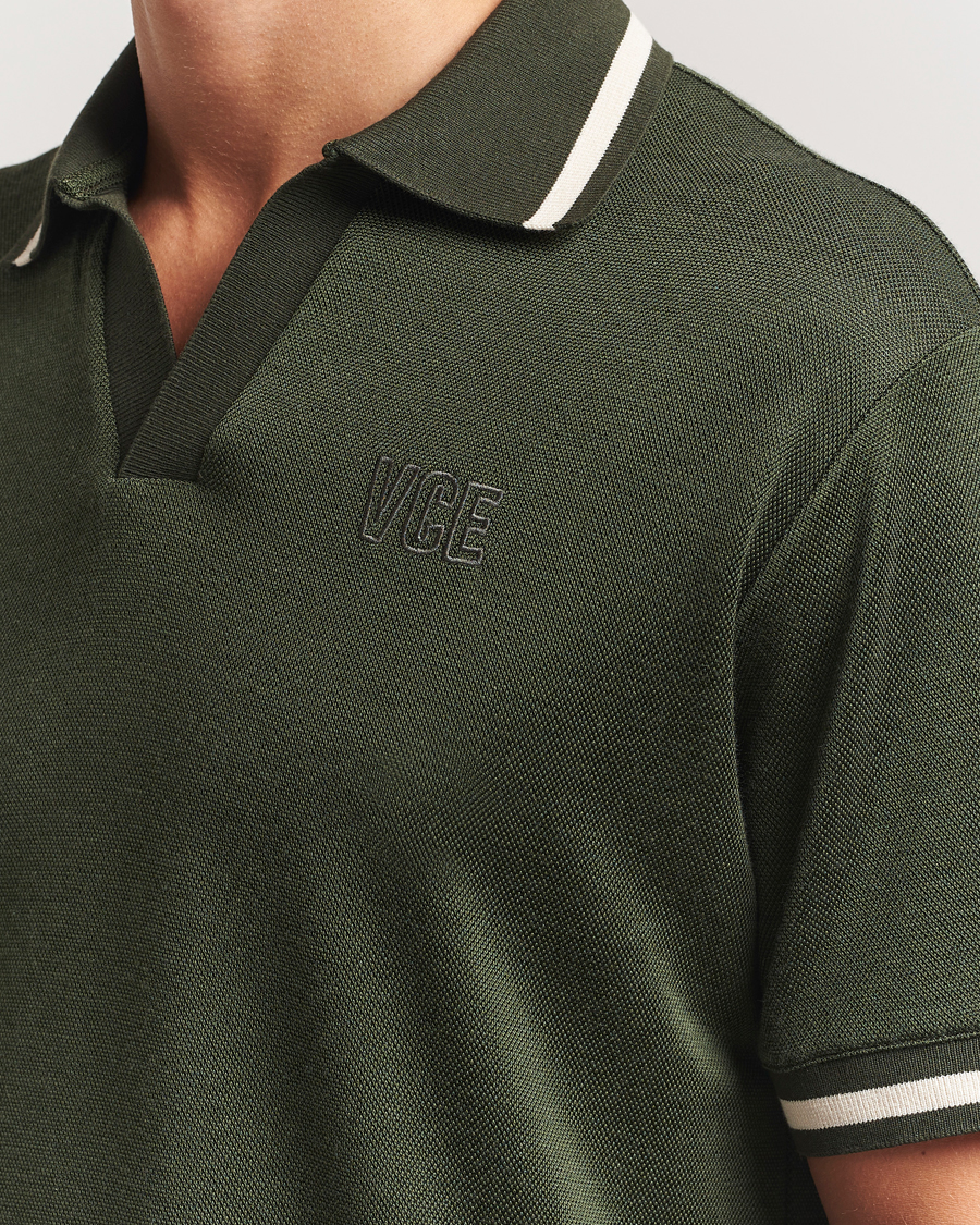 Herren | Poloshirts | Golden Goose | Micro Piquet Knit Polo Grape Leaf