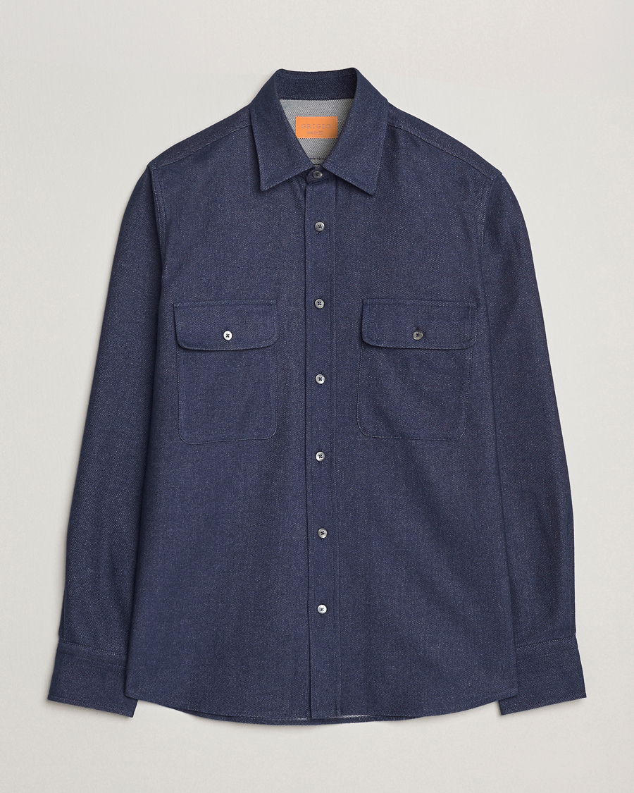 Herren | Hemden | Grigio | Heavy Twill Overshirt Navy