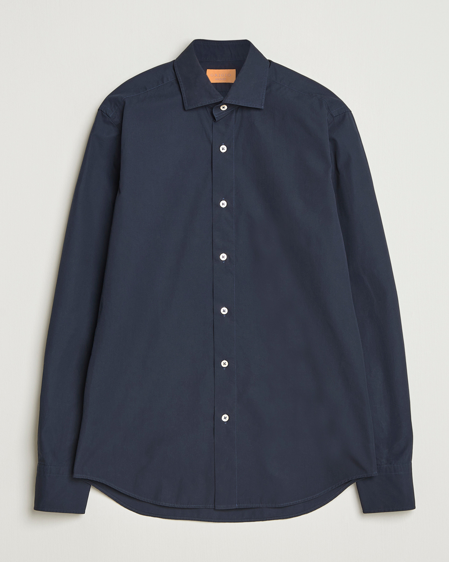 Herren | Hemden | Grigio | Cotton Twill Shirt Navy