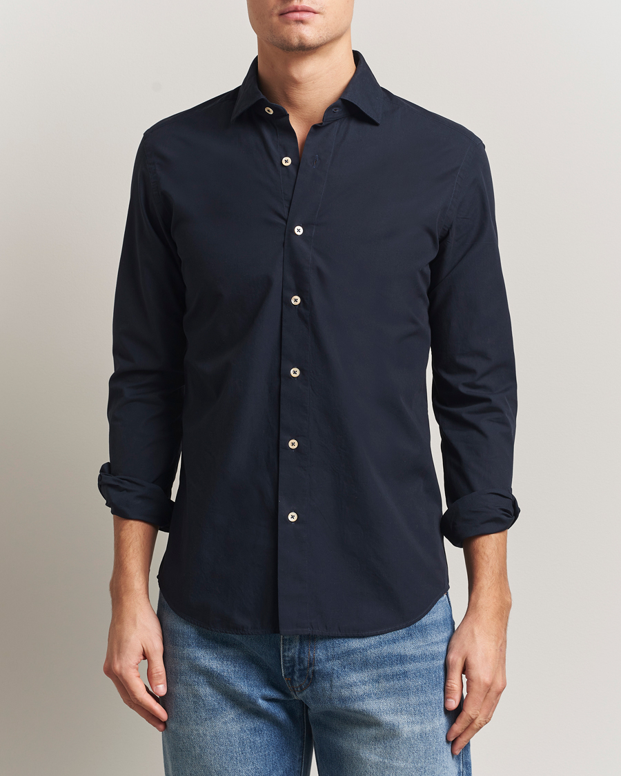 Herren | Hemden | Grigio | Cotton Twill Shirt Navy