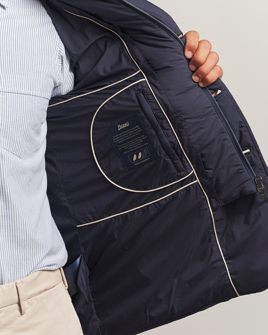 Herren | Jacken | Herno | Nylon Down Blazer Navy