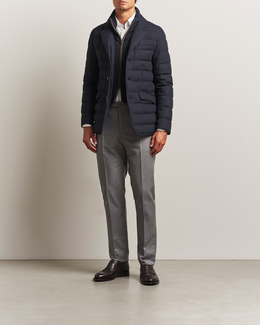 Herren | Jacken | Herno | Flannel Down Blazer Navy