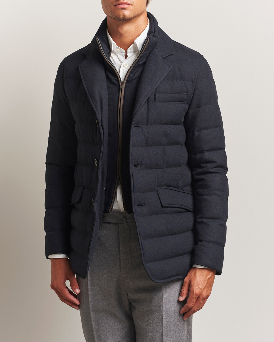 Herren | Jacken | Herno | Flannel Down Blazer Navy