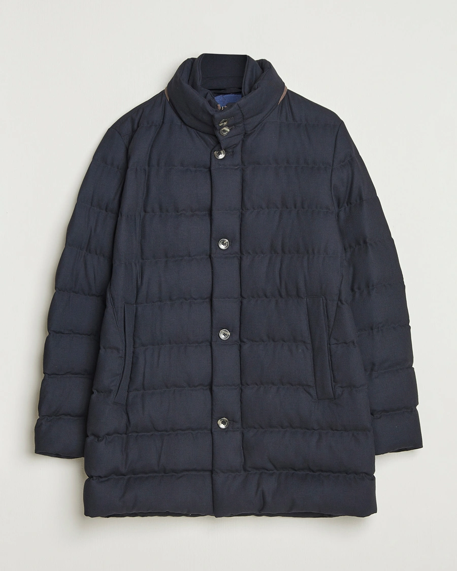 Herren | Jacken | Herno | Flannel Down Coat Navy