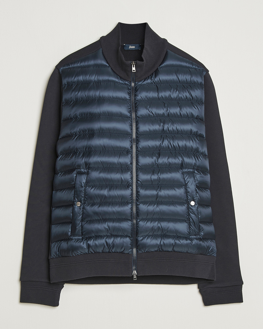 Herren | Jacken | Herno | Hybrid Full Zip Cardigan Navy