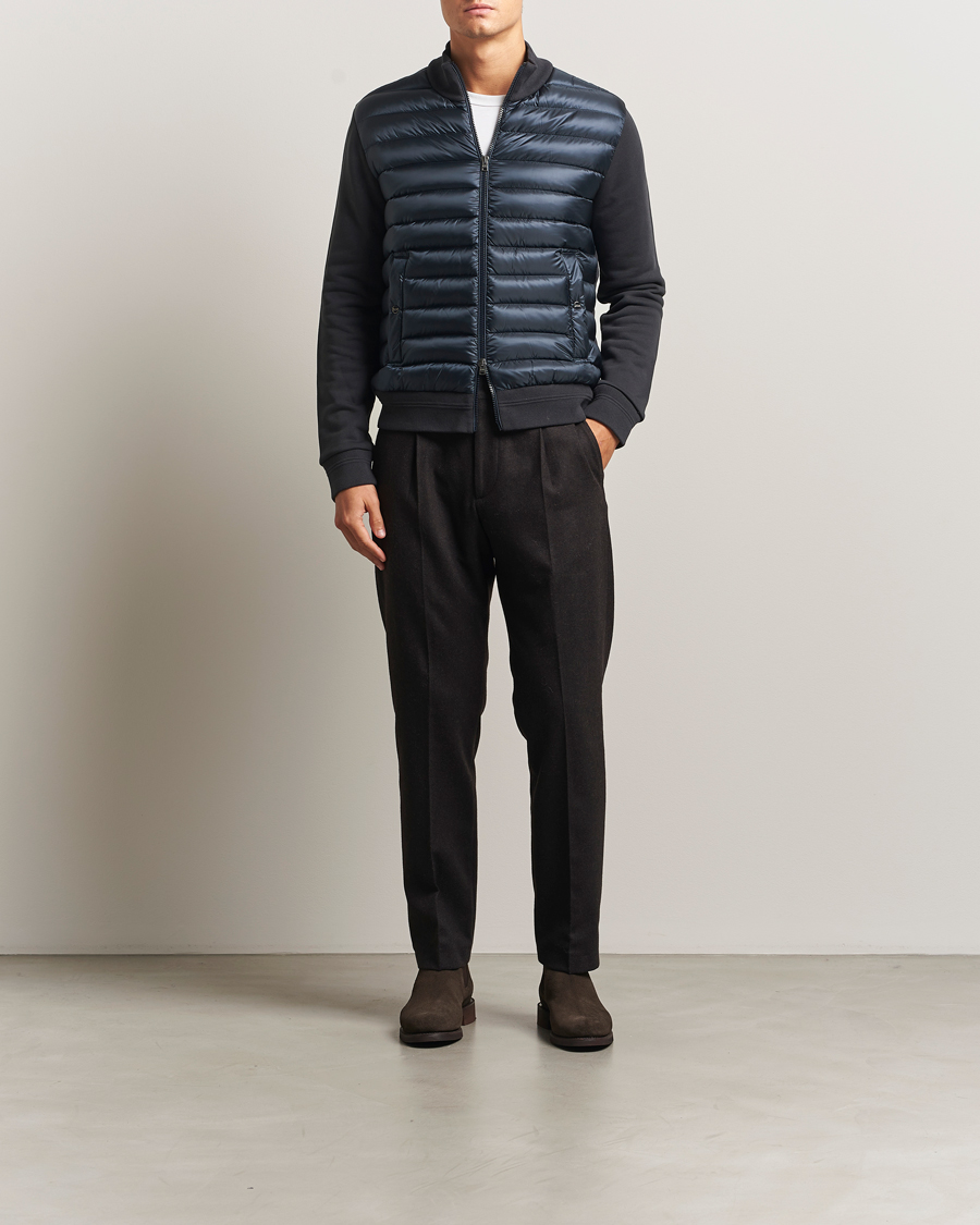 Herren | Jacken | Herno | Hybrid Full Zip Cardigan Navy